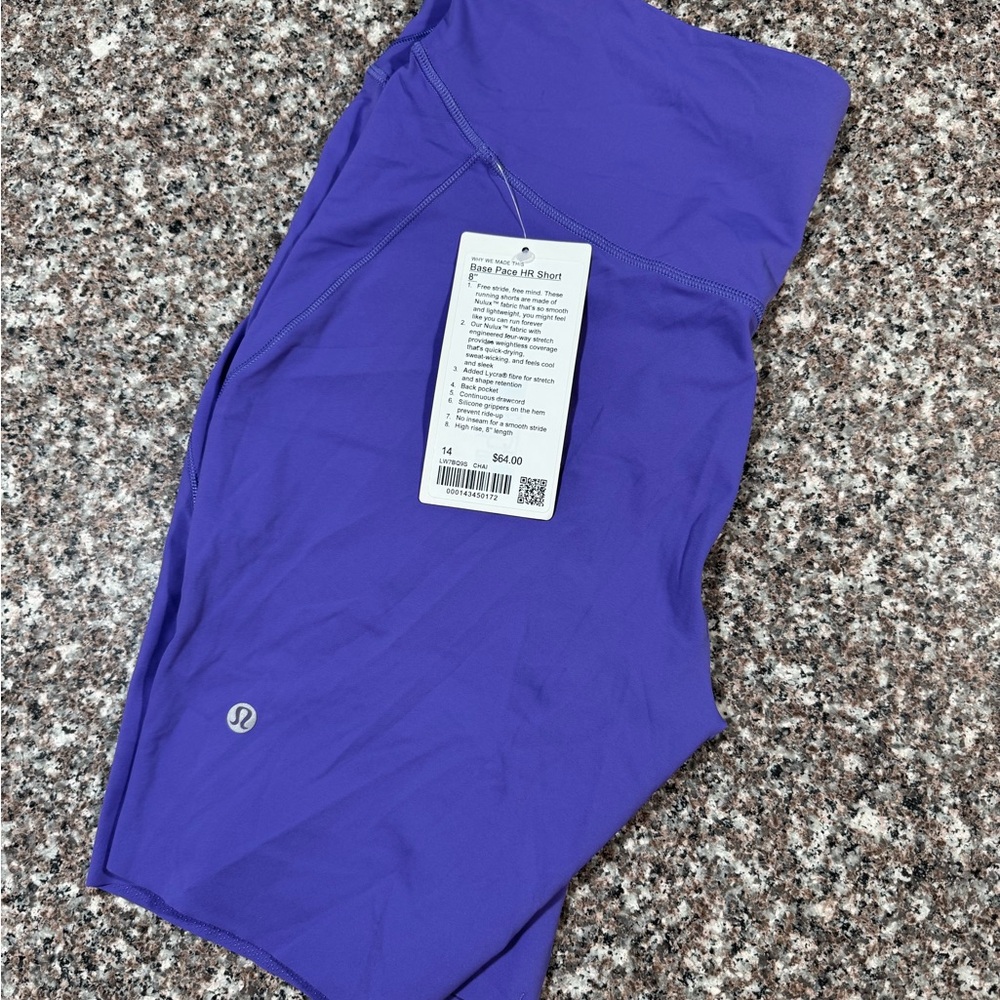 8in lululemon athletica Purple Bike Shorts